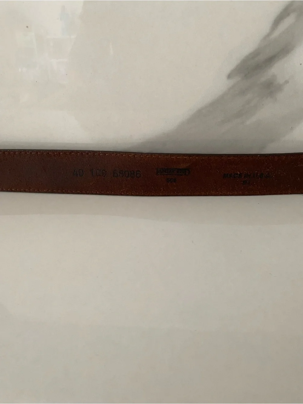 Lands’ End Bridle Strap Ranger Belt in Oak Bark Made In USA Cowboy Western